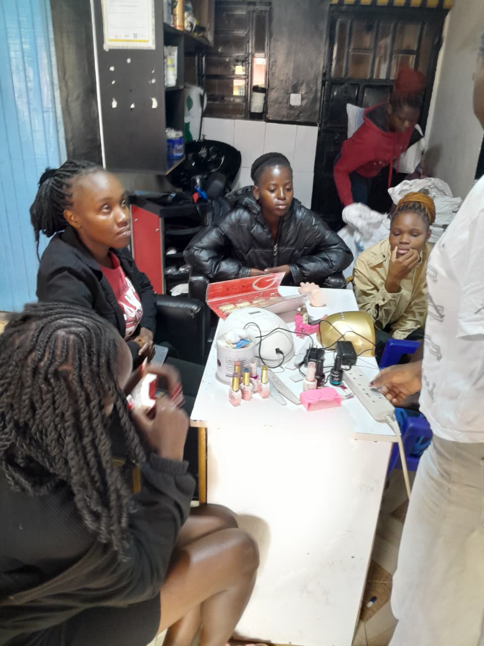 Calabash Initiative trainees gathered at the salon